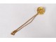 Hairpin tie gem 18K solid gold medal Spring Art Nouveau XIXth