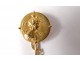 Hairpin tie gem 18K solid gold medal Spring Art Nouveau XIXth