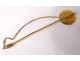 Hairpin tie gem 18K solid gold medal Spring Art Nouveau XIXth