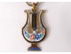 Medal Gold metal enameled decoration lyre Arthus-Bertrand nineteenth