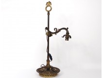 bronze Empire lamp foot eagle nineteenth century foliage crown