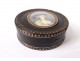 Small round box painted miniature portrait girl stars XIX