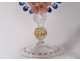 Wine glass glassware Murano Venice Italy gilt flowers nineteenth century