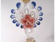 Wine glass glassware Murano Venice Italy gilt flowers nineteenth century