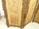 Screen 3 sheets Louis XV gilded rococo tapestry Beauvais nineteenth