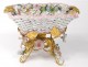 Cart empty-pocket porcelain Jacob Petit Paris gilt brass flower vine 19th