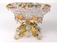 Cart empty-pocket porcelain Jacob Petit Paris gilt brass flower vine 19th