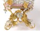 Cart empty-pocket porcelain Jacob Petit Paris gilt brass flower vine 19th