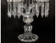 Pair candelabra sconces 2 lights crystal chandelier Baccarat Bamboo XXth