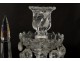 Pair candelabra sconces 2 lights crystal chandelier Baccarat Bamboo XXth