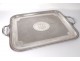 Large tray with handles Christofle silver-plated ribbons nineteenth century pearls