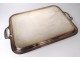 Large tray with handles Christofle silver-plated ribbons nineteenth century pearls