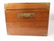 silver service mahogany box monogram golden brass nineteenth crown