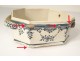 Planter Rafraîchissoir Rouen earthenware flower garlands foliage XVIII