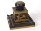 Empire inkwell bronze desk set holder letters swan 19th stamp box