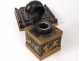 Empire inkwell bronze desk set holder letters swan 19th stamp box