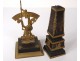 Empire inkwell bronze desk set holder letters swan 19th stamp box