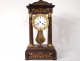 rosewood inlaid bronze columns pendulum clock Napoleon III nineteenth