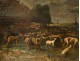 Flock of sheep HST Barbizon Charles Emile Jacque 19th