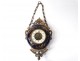 Round pendulum gilt bronze bull&#39;s eye glazed ceramic Napoleon III 19th