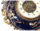 Round pendulum gilt bronze bull&#39;s eye glazed ceramic Napoleon III 19th