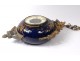 Round pendulum gilt bronze bull&#39;s eye glazed ceramic Napoleon III 19th