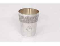 Timpani solid silver cup Minerva goldsmith Coignet Art Nouveau XIXth