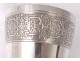 Timpani solid silver cup Minerva goldsmith Coignet Art Nouveau XIXth