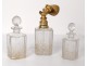 crystal perfume spray bottles carved Baccarat twentieth century