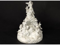 Sevres biscuit sculpture Christmas Sailly group putti women eighteenth allegories