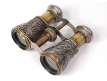 silver plated brass opera glasses optician Chevalier Paris XIX