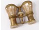 Golden brass pearl opera glasses optician Touhladjian Berck-Plage nineteenth