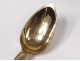 Spoon stew silver gilt crest crest Rooster Paris 91gr nineteenth