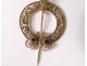 Little gem emerald brooch solid gold Maghreb Tunisia twentieth century