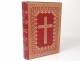 Roman Missal Mass Altar leather red morocco gilt cross Lyon 1934 XXth