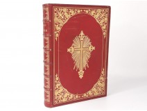 Roman Missal Mass Altar leather morocco gilt red 1861 Latin church