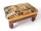 carved walnut tapestry footrest Aubusson tapestry XVIII XIX fruits