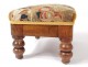 carved walnut tapestry footrest Aubusson tapestry XVIII XIX fruits