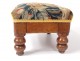 carved walnut tapestry footrest Aubusson tapestry XVIII XIX fruits