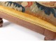 carved walnut tapestry footrest Aubusson tapestry XVIII XIX fruits