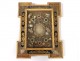 reliquary wax medallion frame Clement Virgo son glass gold églomisé nineteenth