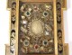 reliquary wax medallion frame Clement Virgo son glass gold églomisé nineteenth