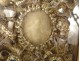 reliquary wax medallion frame Clement Virgo son glass gold églomisé nineteenth