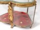 Jewelry box box golden brass beveled glass heart Napoleon III nineteenth