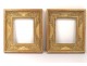 Pair small wooden Empire frames frame stuccoed golden palmettos nineteenth century