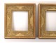 Pair small wooden Empire frames frame stuccoed golden palmettos nineteenth century