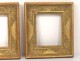 Pair small wooden Empire frames frame stuccoed golden palmettos nineteenth century