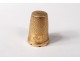 Thimble 18k solid gold eagle head Napoleon III XIXth 5,70gr thimble