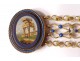 Pair of child bracelets solid gold medallions Micco mosaic ruins nineteenth