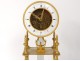 columns skeleton pendulum gilt bronze birds clock Angevin Paris XIX